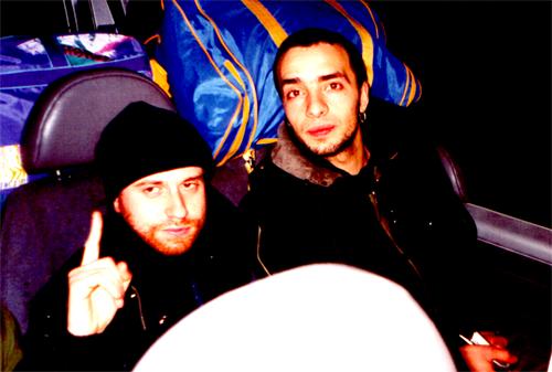 On the van - Sabino & Macio on the van somewhere around deutschland